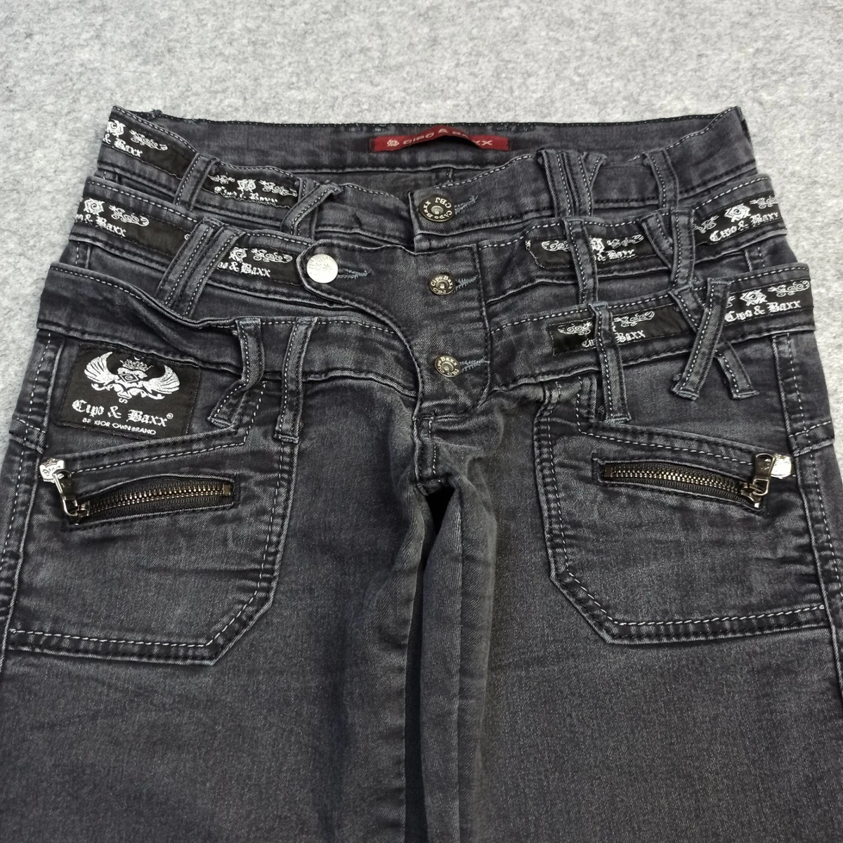 Cipo & Baxx Jeans a sigaretta - schwarz/nero
