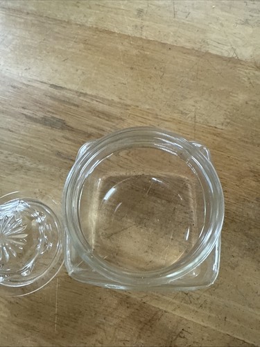 Vintage 3.5” Apothecary Jar with Lid Glass Small - Picture 3 of 6