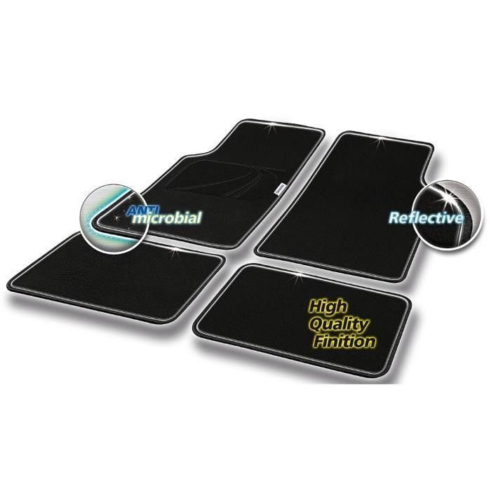 Tapis moquette auto Michelin T2 noir pour remplacer vos tapis usés et éviter les glissements