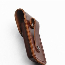 Leather Pouch for Folding Knife Multi Tool Cowhide Sheath Pocket Carry Cas