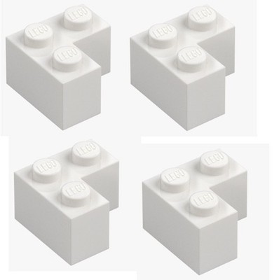 LEGO  4x Eckstein 1x2x2 White 2357 235701 Weiß Ecke Brick Corner Wand