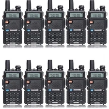 10 x BAOFENG UV-5R VHF/UHF Dual Band Two Way Ham Radio Transceiver Walkie Talkie