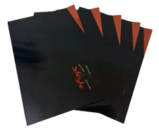 Vintage Japanese Wood Echizen Lacquerware Serving Plate Set (5).  Unused In Box