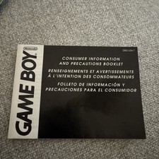Gameboy Consumer Information Precautions Booklet DMG-USA-7 Manual Insert Only