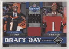 2011 Limited Draft Day Player Combos Materials /100 AJ Green Julio Jones #2 k5j