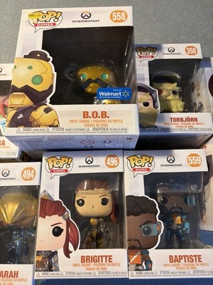 Funko Overwatch Exclusive Vinyl Figures Lot - B.O.B., Sombra, Torbjörn, Brigitte