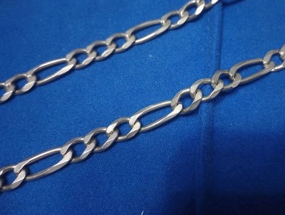 925 Sterlingsilber 22 Zoll lange 7 mm breite Figarokette Halskette kostenloser Versand