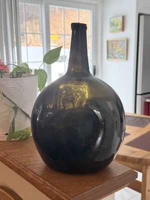 Large  Demijohn / Utility Bottle Circa 1800-30 * Pontil