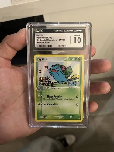 Pokémon Ivysaur 34/100 EX Crystal Guardians Reverse Holo 2006 CGC 10