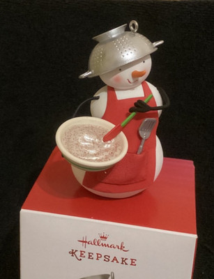 Merry in the Making 2015 Hallmark Ornament Snowman Cooking Baking New in Box