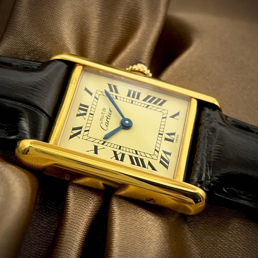 Cartier Watch Must Tank Ivory Dial Roman index SM 21mm Quartz