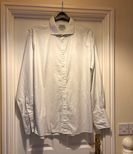 T.M.Lewin Men's White Slim Fit Cotton Dress Shirt. 19?