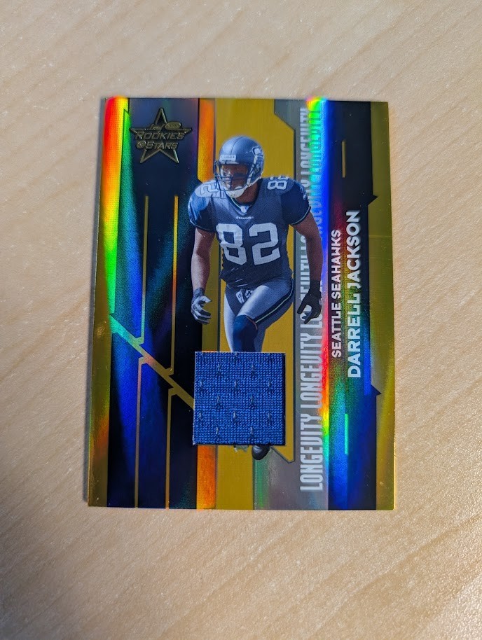 2006 Leaf Rookies & Stars Darrell Jackson Jersey Longevity Gold #/250 Seahawks