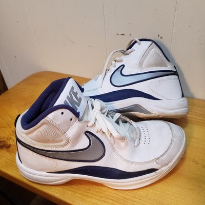 Nike Shoes Mens 8.0 The Overplay VII White Navy Basketball Sneakers High Top