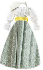 Women's Victorian Pioneer Costume Dress Civil War Prairie Colonial Large Green