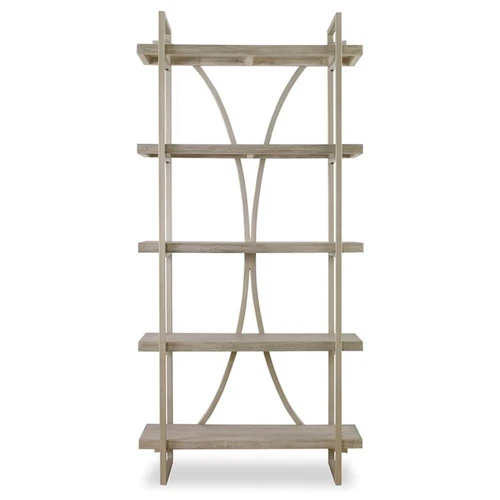 Uttermost Sway 5-Shelf Metal & Wood Etagere in Distressed Gray/Silver - Picture 3 of 5