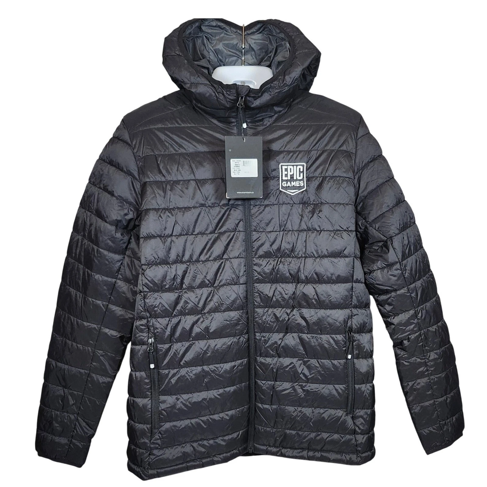 Epic Games Stormtech Stavanger Packable Puffer Jacket Black Thermal Shell