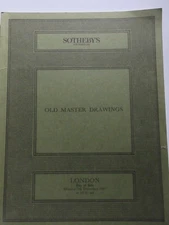Sotheby's London Auction Catalog - Old Master Drawings December 7, 1987