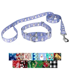 Country Brook Petz® Martingale Collar and Leash - Christmas Collection