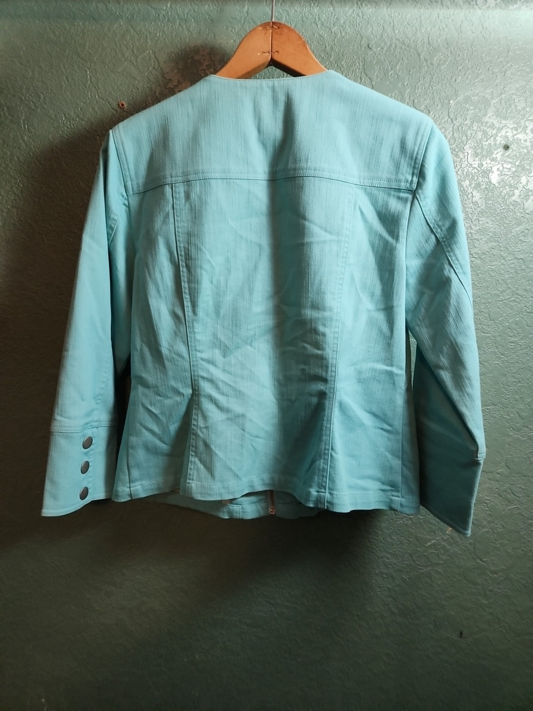 Women's Ruby Rd Lightweight Jacket Teal Size 6 - image 3
