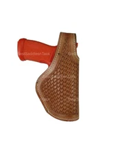 Leather Holster SIG 365 Fuse Basket Weave Tooled Thumb Retention 3 Way Carry OWB