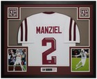 Johnny Manziel Autographed & Framed White Texas A&M Jersey Beckett Certified