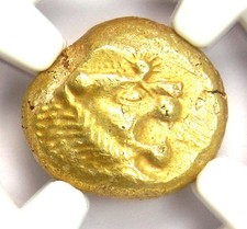 Lydia Electrum Lion  EL Third Stater Trite Coin 610-546 BC - NGC Choice XF (EF)