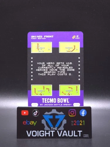 Unified Front 2026 Bo Jackson Battle Arena Tecmo Bowl Play Card #PL54