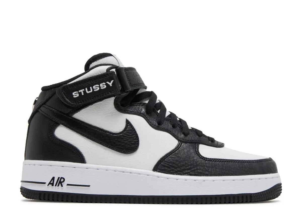Nike Stussy x Air Force 1 Mid Black White for Sale  display picture 1