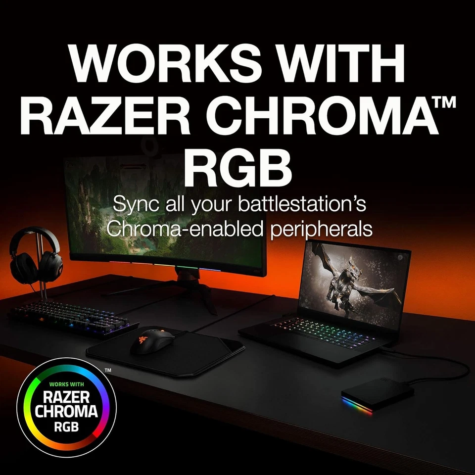 Seagate FireCuda Gaming Hard Drive, 1 TB, External Hard Drive HDD, USB 3/2, RGB  - Image 4 of 4