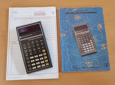 Texas Instruments TI Programmable 57  mit Programmier Anleitung und Berichtblock