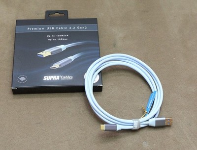 Supra Cables Audiophiles USB 3.2 A-C Kabel 1,0m bis 10Gbps / bis 5A 100W