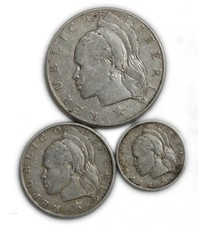 (USA) AFRIQUE LIBERIA, Lot de 50 et 25 cents 1960 et 10 cents 1961, lartdesgents