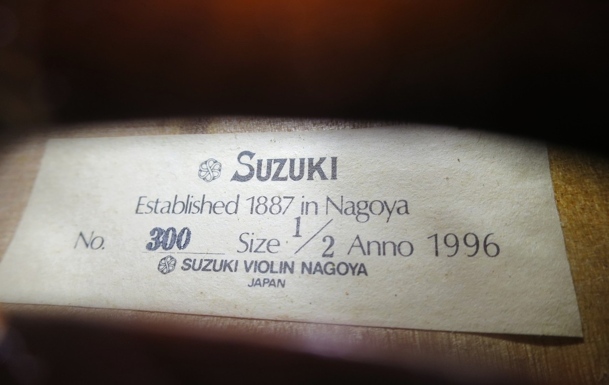 SUZUK バイオリン スズキ No.300 1/2 サイズ nagoya 1/2 Suzuki Violin No. 300 (Intermediate) Nagoya Japan