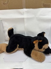 FAO Schwarz 2020 Realistic German Shepherd Puppy Dog Plush Floppy Laying 14  