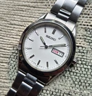 Mens Seiko Vintage Style Day Date Watch