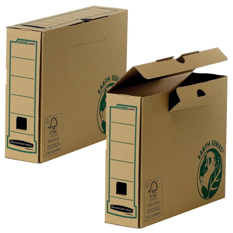 FELLOWES Bankers Box Archivboxen Earth Series 80mm A4 braun 8,0 x 31,9 x 25,4 cm, 20 St.