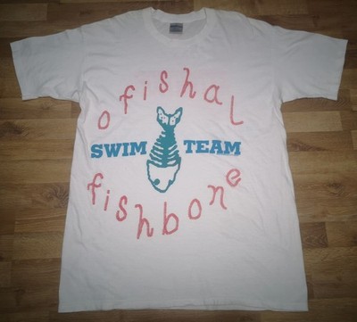 Hot Popular Fishbone Band Swim Team White S to 5XL Shirt CK156