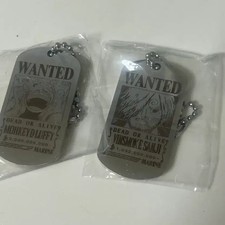 One Piece Luffy/Sanji Bounty Metal Keyring Set New Official