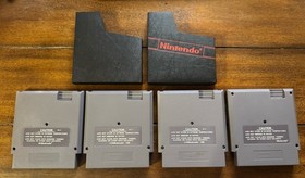 Nintendo NES Game Lot (4) Mega Man 3 Excitebike Mario Duck Hunt Pro Wrestling 