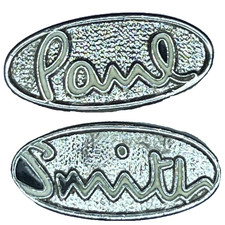 £150/£180 Paul Smith SILVER & BLACK ENAMEL ...