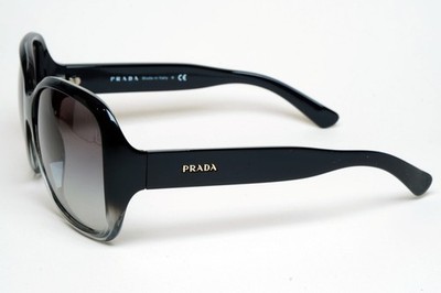 Prada Sunglasses Black Grey Square Gradient Smoke PR27MS SPR 27M