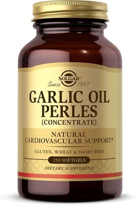 Solgar Garlic Oil Perles, 250 Softgels - Natural Cardiovascular Support - Garlic