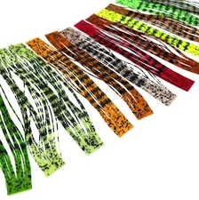 BARRED & SPECKLED CRAZY LEGS - Hareline Fly Tying Silicone Bass Jig Skirts NEW!