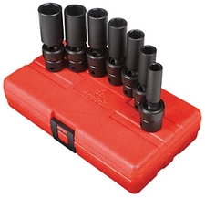 Sunex Tool  3656 7 Piece 3/8" Drive Swivel Deep Impact Socket Set 3/8-3/4