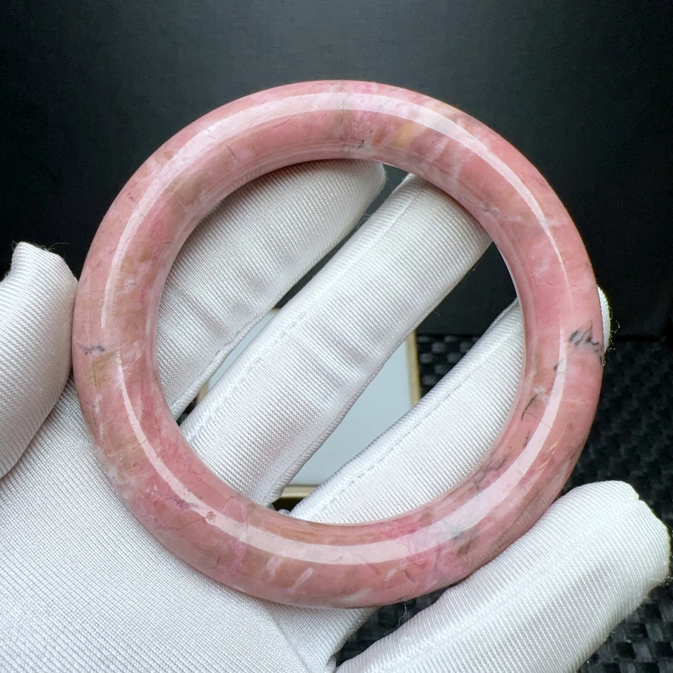 Brazalete Brazalete Cristal Piedras Preciosas Cuarzo Rodonita Natural Bastante Llamativo 57,7 mm Foto 4 de 4