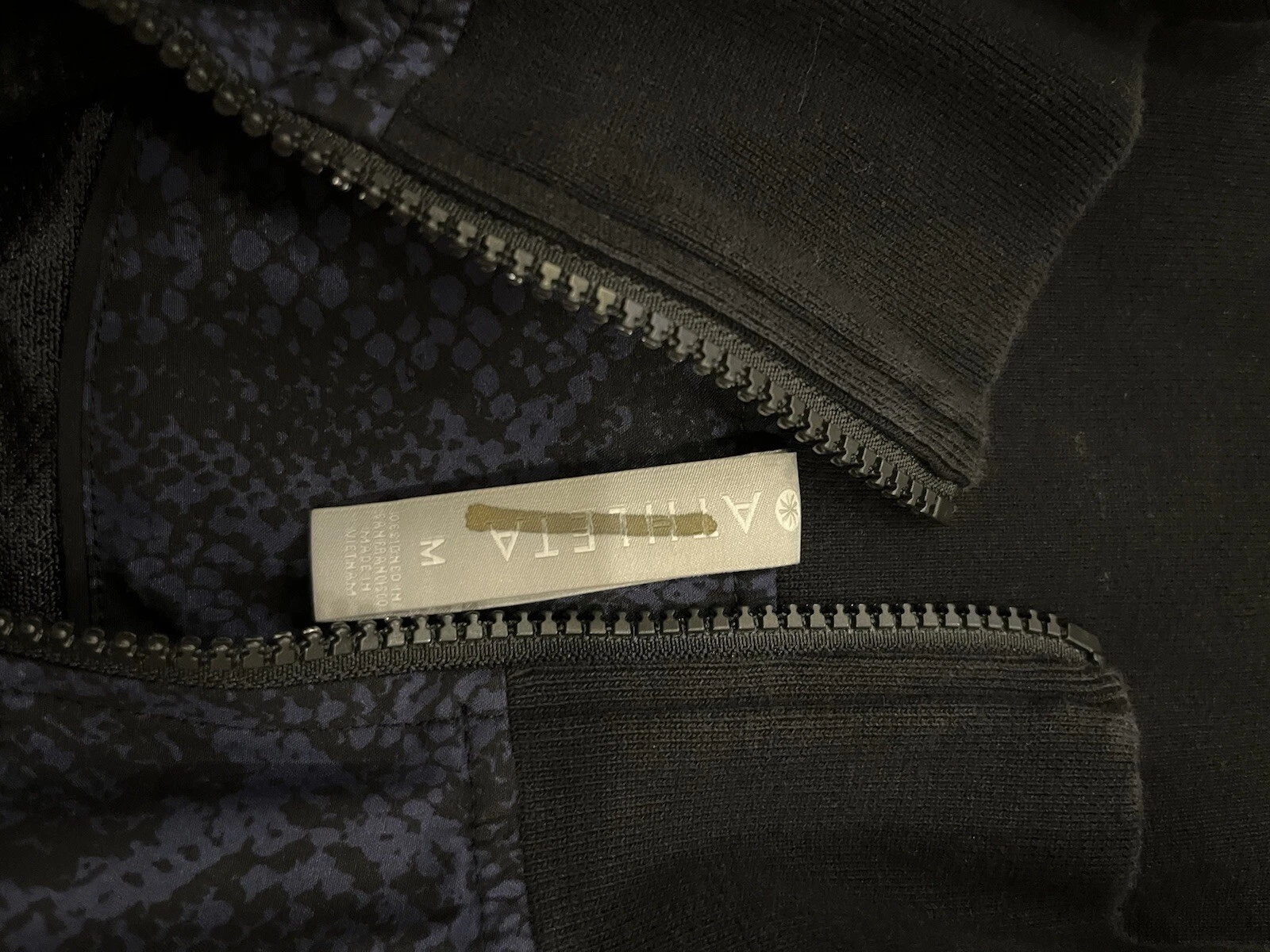 athleta brooklyn track bomber snake print full zip jacket