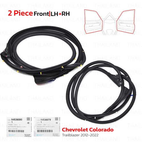 Front Lh +Rh Door Rubber Seal Weatherstrip For Chevrolet Colorado 2012 - 2022 - Imagen 3 de 9