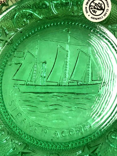 VINTAGE PAIRPOINT CUP PLATE STEAMER ACORN LIGHT GREEN - Picture 2 of 4