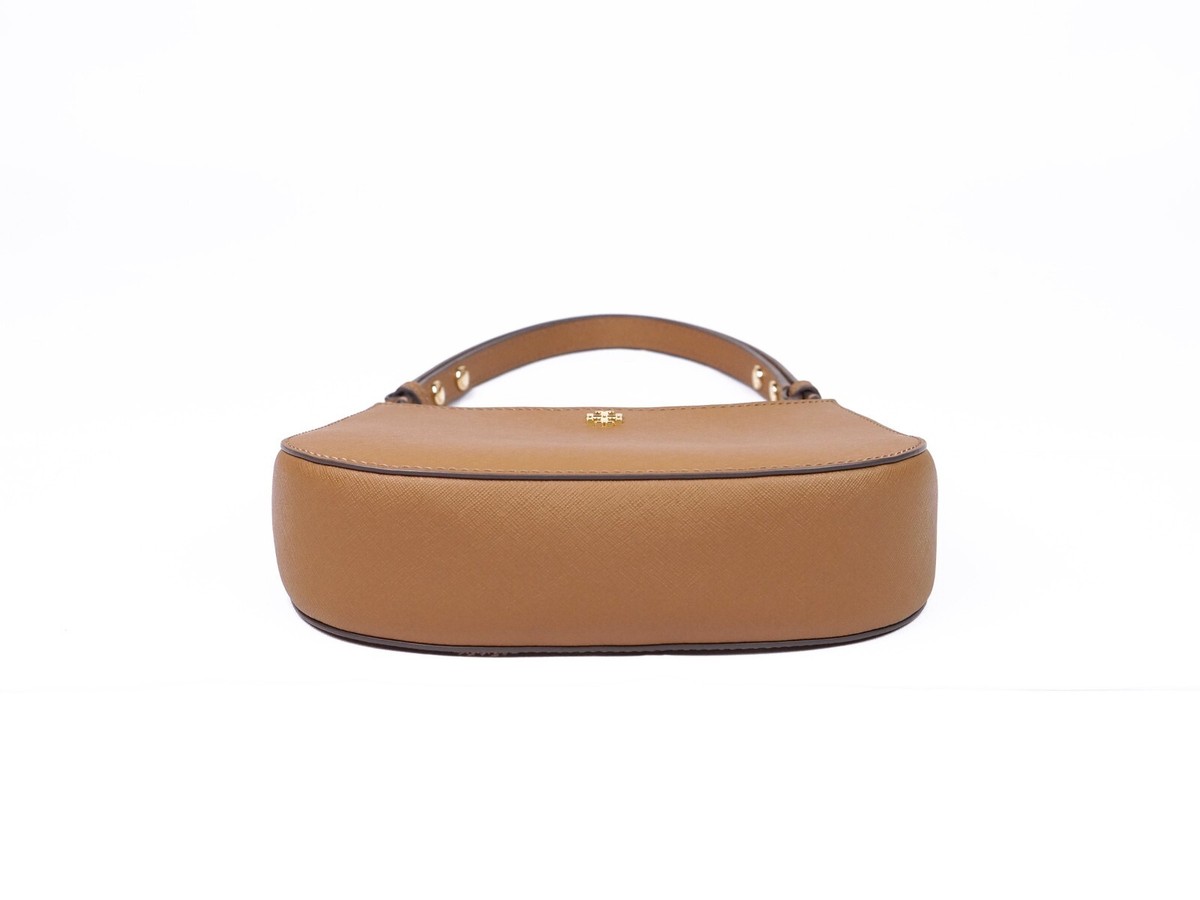 New Tory Burch Emerson Brown Moose Saffiano Small Shoulder  display picture 1